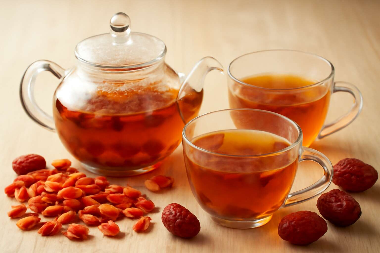 goji berries and red dates tea